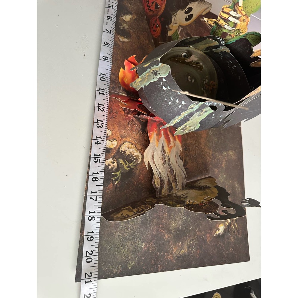 Vintage Witch Pop up Table decoration Hallmark 10" tall w/original pkg Halloween - Picture 9 of 16